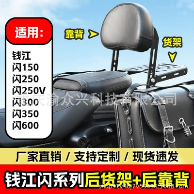 Applicable to Qianjiang flash 150/250/250V/300/350/600 rear backrest passenger backrest rear shelf modification parts