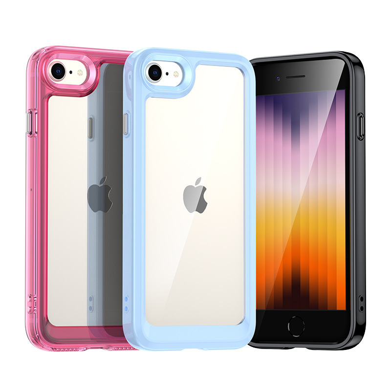 For colorful Apple SE2 mobile phone case SE3 mobile phone case IP6/6S all-inclusive acrylic solid color anti -6S Plus