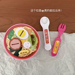 娃娃拉面套装午餐盒布丁咪喂食物玩具童年过家家玩具日式