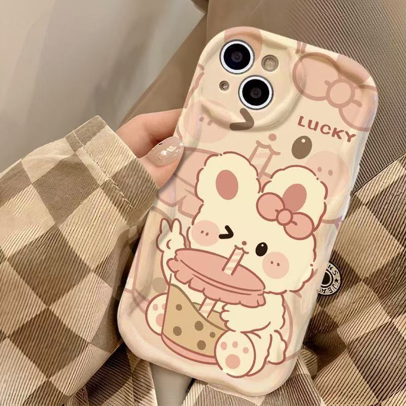 Conejito lindo para iphone16pro funda para teléfono móvil Apple 15pro/14 dibujos animados 13promax nuevo 12x