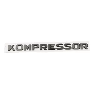 Suitable for Mercedes-Benz C-Class, E-Class, C200, C180, V12, V8 models; lettered rear emblem, KOMPRESSOR English car sticker (Car logo) - standard-kompressor