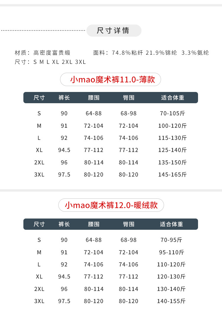 魔术裤12.0女外穿大码加绒加厚小黑裤高腰弹力小脚九分小猫打底裤详情2