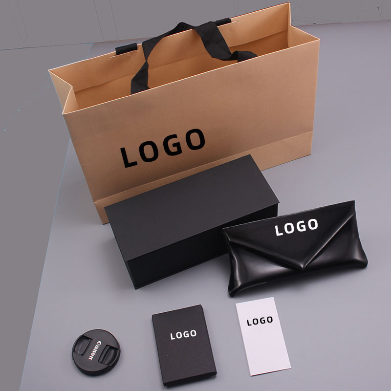 New leather glasses case in stock wholesale high-grade retro black soft sunglasses sunglasses sunglasses storage can be customized