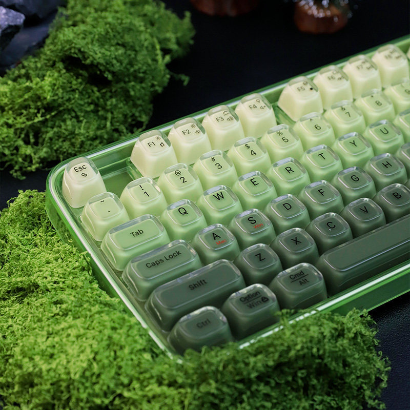 mofii CrystalArc translucent wired keyboard, high aesthetic RGB lighting keyboard, new product for girls