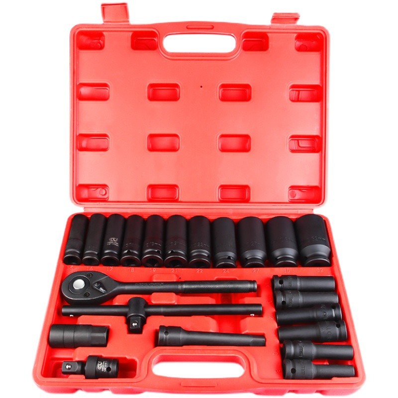 1/2 manga traje combinación alargada hexagonal pistola de aire cabeza de manga neumática engrosada heavy-duty pullover llave eléctrica