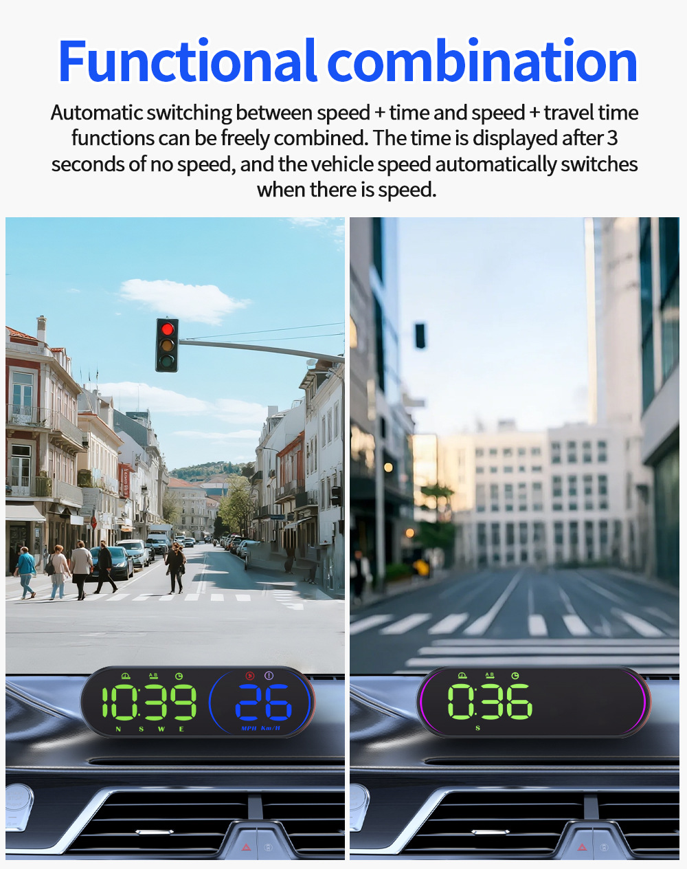 New G26 HD Universal Car HUD |   GPS Multifunction Speedometer