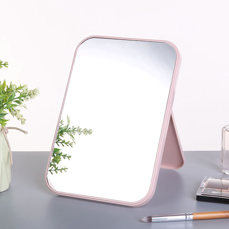Espejo de maquillaje de escritorio, tamaño grande, espejo plegable estilo princesa, espejo rectangular, espejo sencillo para dormitorio.