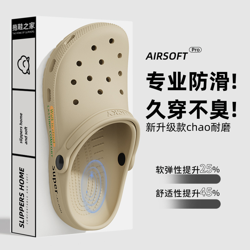 医療手術室用洞洞靴 メンズ 新作 夏用 防滴EVA 厚底 増高 つま先保護 サンダル 卸売|undefined