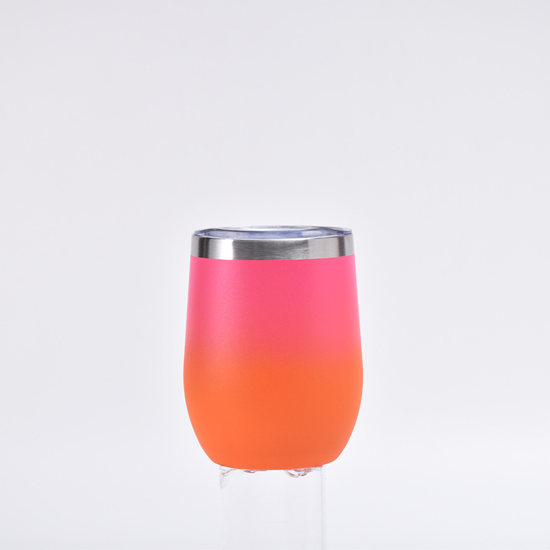 Taza de huevo especial transfronteriza de 12oz de acero inoxidable taza de huevo de doble capa de vacío en forma de U copa de vino tinto taza de huevo