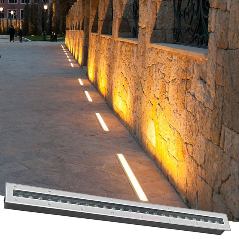 LED ストリップ地下ライト埋め込みフロアライト屋外防水ガーデンライトストリップグラウンドライトストリップ 220V24 ボルト|undefined