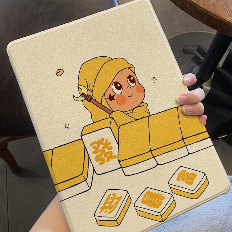 Fortune Mahjong Ipad9 Protective Case 10/11 Generation Star Man 2026 Book-Style Mini7 Full-Cover Air6/5 Case