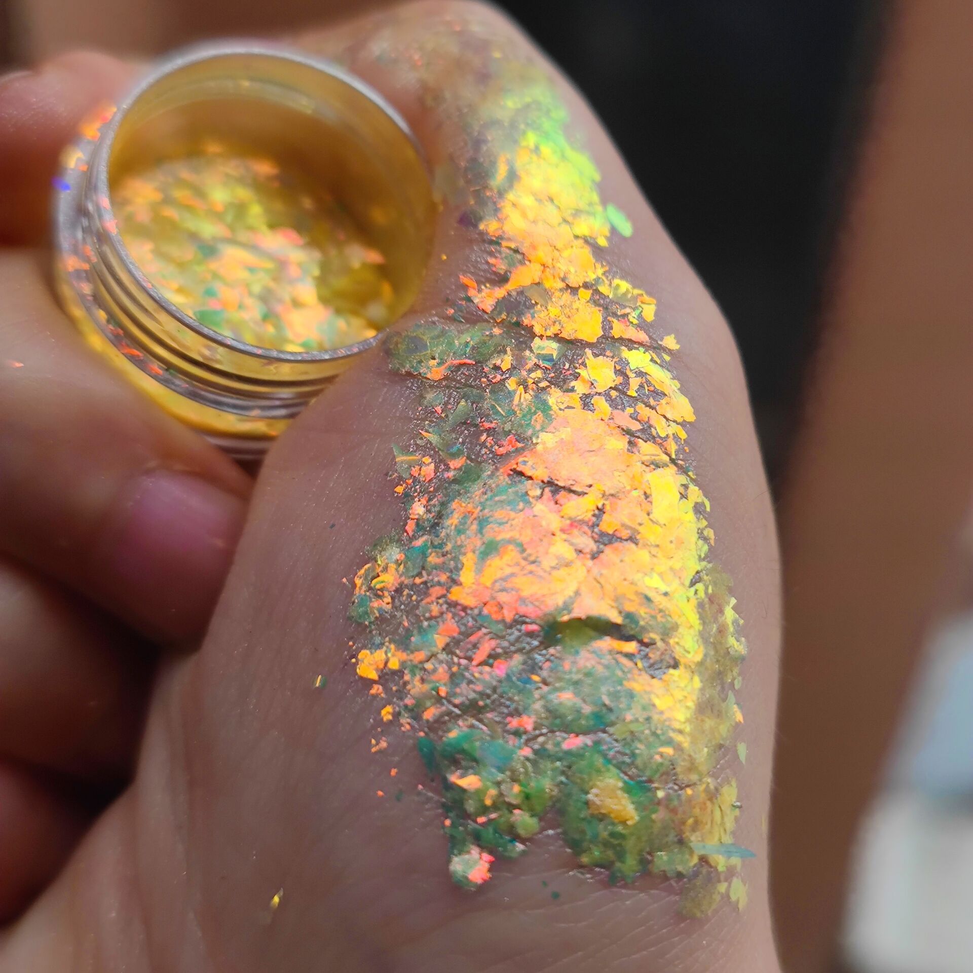 批发新品高闪幻彩偏光变色龙粗片Multichrome Flakes 0.2g/瓶