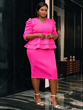 K 51329 Classic Solid Color Bodycon Dress ��ɫ�����B��ȹ