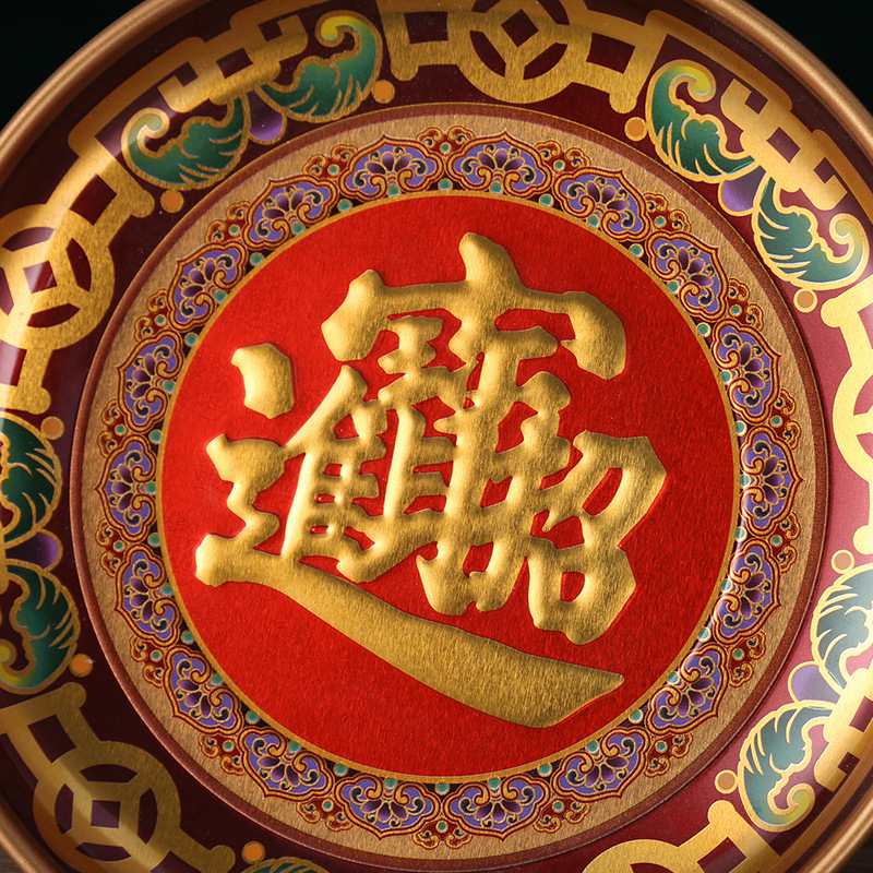 Buddha Fruit Plate Alloy Flower Bowl Offering Plate Home Use Worship Lotus Offering Plate Guanyin Treasure God Fruit Plate Offering Plate Religious Supplies