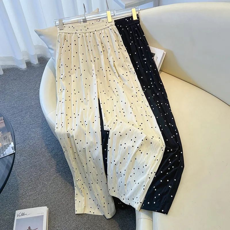 Mint Mambo Yamamoto Pants for Women, Summer Thin Style, Lazy Style, Loose Fit, Versatile, Trendy, Slimming, Casual Straight Wide-Leg Pants
