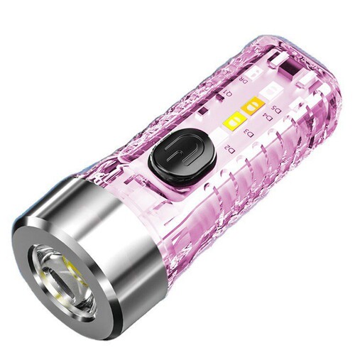 Wholesale mini flashlight new USB keychain light outdoor home luminous portable mini bright flashlight