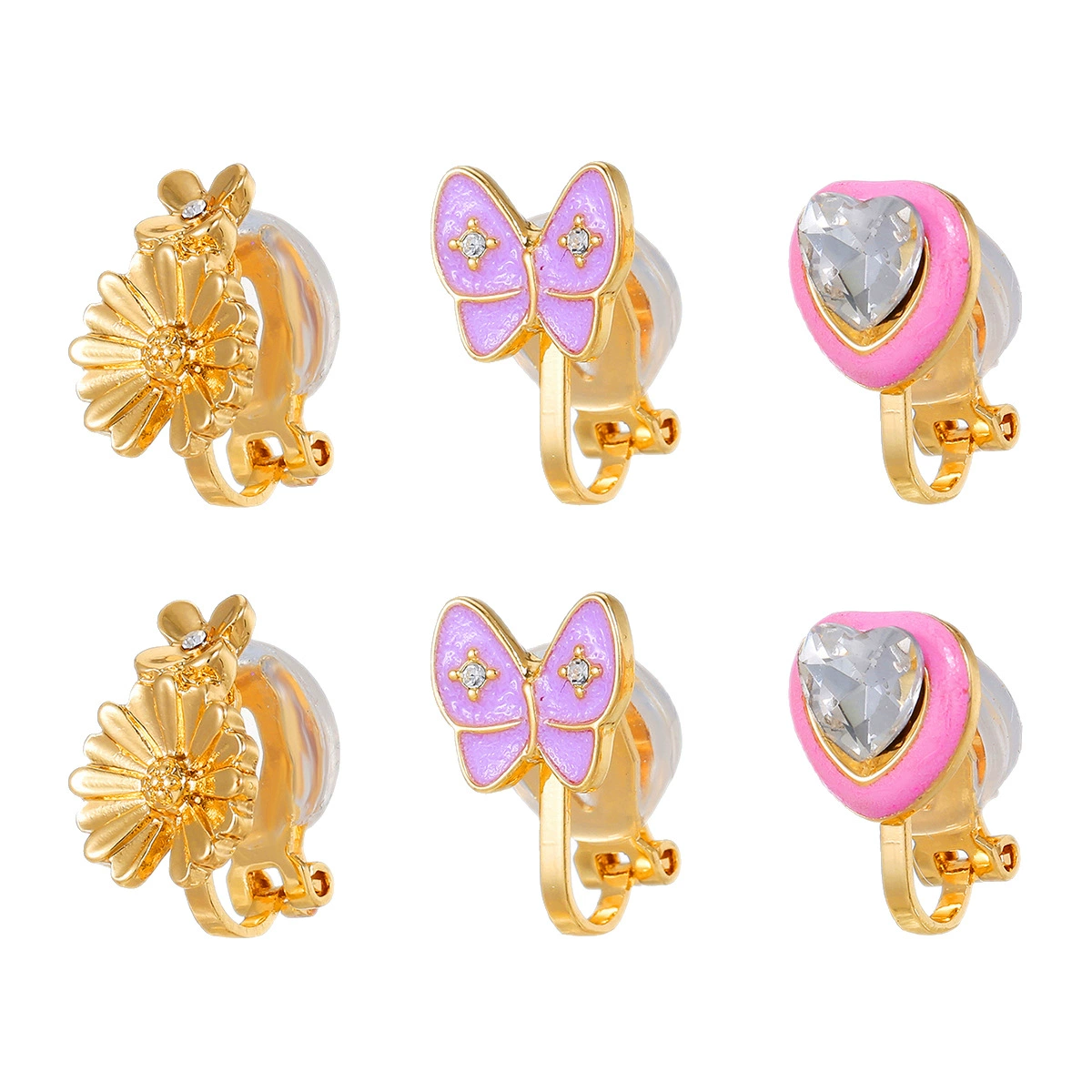 Cute ear clips heart shaped, earrings, Amazon, wholesale