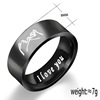 Ring stainless steel for beloved, 8mm, simple and elegant design