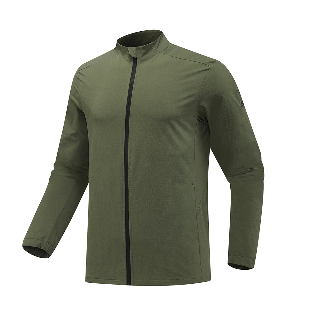 Lulu otoño chaqueta deportiva al aire libre hombre cuello holgado manga larga chaqueta deportiva casual trajes de senderismo transpirables