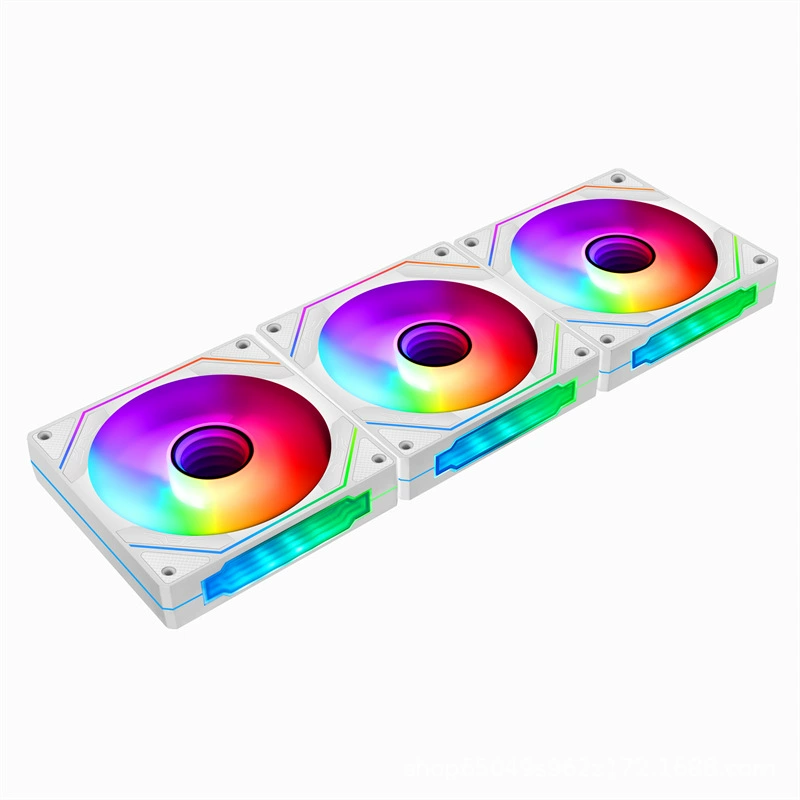 Тихий воздушный вентилятор для ноутбука (Prism) Pro5, 12 см ARGB, 5V 3-пин + PWM, 800–1600 об/мин