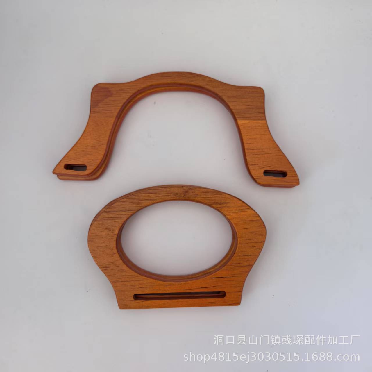 Fashionable Wooden Handbag Bag Carrying Ring O-Shaped Handle DIY Handmade Bag Accessories Ethnic Style Handbag Versatile Handle