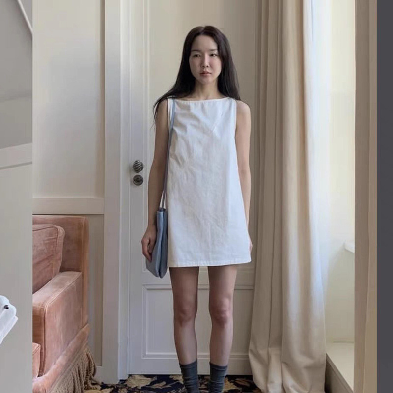 ~~~~~Korean Niche 25 New Style Simple Gap Layered Design Sleeveless Vest Dress ~~~~~Korean Niche 25 New Style Simple Gap Layered Design Sleeveless Vest Dress