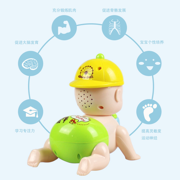 Bebé puede trepar bebé aprender a trepar muñeca guía artefacto eléctrico trepar juguetes para niños de 1 año trepar 9