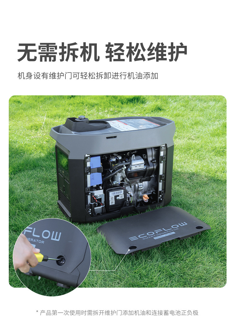 Ecoflow Zhenghao Intelligent Dual-Fuel Generator Oil and Gas Dual-Purpose Automatic Start and Stop 1800W 1600W