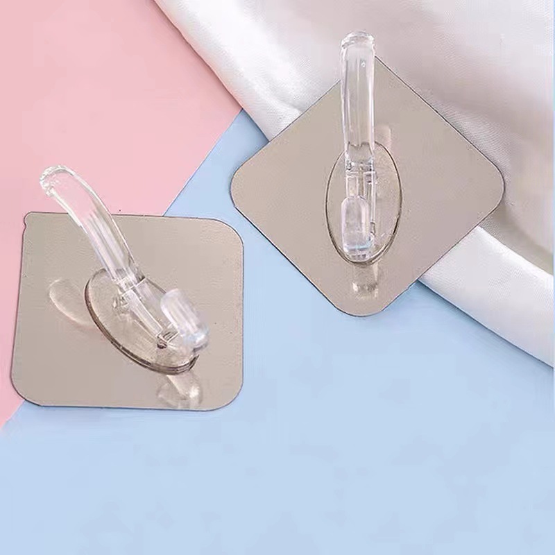 免打孔透明挂钩无痕门后浴室厨房壁挂式背面免钉粘贴粘钩防水防潮