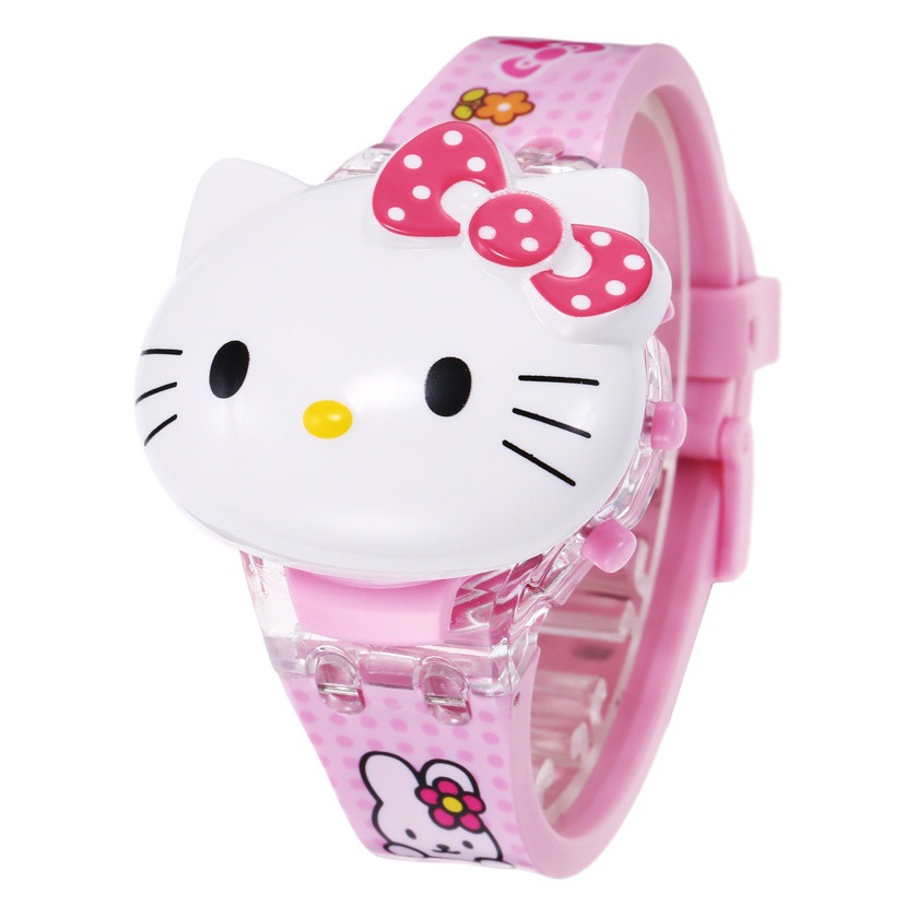 Linda chica corazón dibujos animados KT gato estudiante reloj novias regalo sanliou Hello Kitty reloj electrónico de alta apariencia