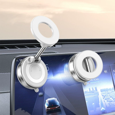 Car Navigation Vacuum Magnetic Car phone holder - k007-strong-magnetic-white