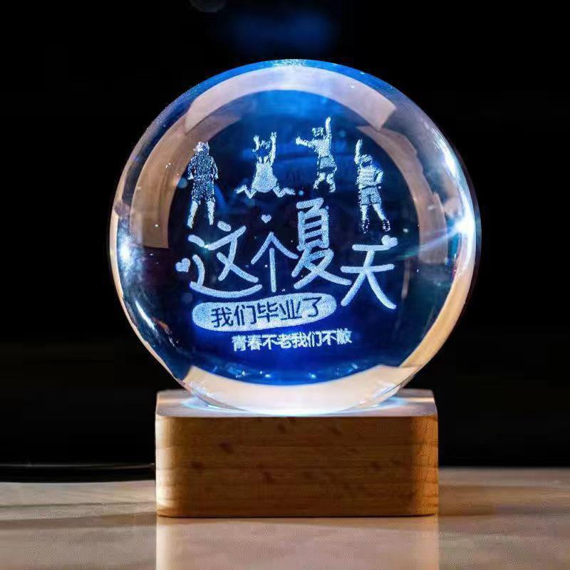 Cielo estrellado luminoso bola de cristal decoración Sol Galaxy Regalo de Cumpleaños luz de la noche regalo del Día de San Valentín de Navidad