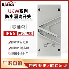厂家直销IP66户外防水隔离开关UKW花园1P2P3P4P-20A/35A/45A/63A/