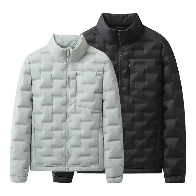 立领羽绒服定制男女轻薄款2025秋冬新款90白鸭绒国标轻型羽绒外套