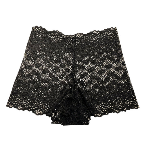 Sexy lace boxer women's underwear, hollow, seamless, ultra-thin, pure lust, hot French mid-waist girl's boxer briefs