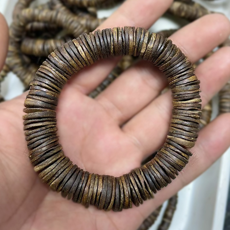 海南沉香手串高货奇楠沉香木手串珠药片珠0.8-1.5文玩莺歌绿天然|undefined