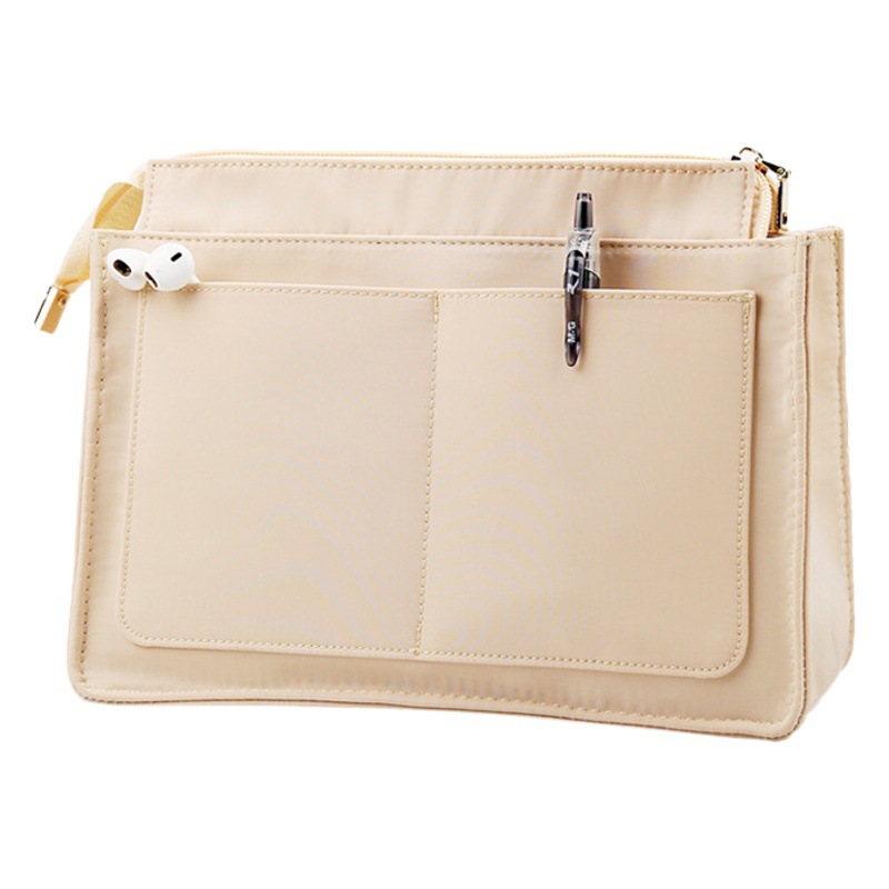 Bolsa de nylon compuesta impermeable bolsa media bolsa de forro bolsa de almacenamiento bolsa de cosméticos portátil de gran capacidad bolsa organizadora dentro y fuera Multi-bolsa