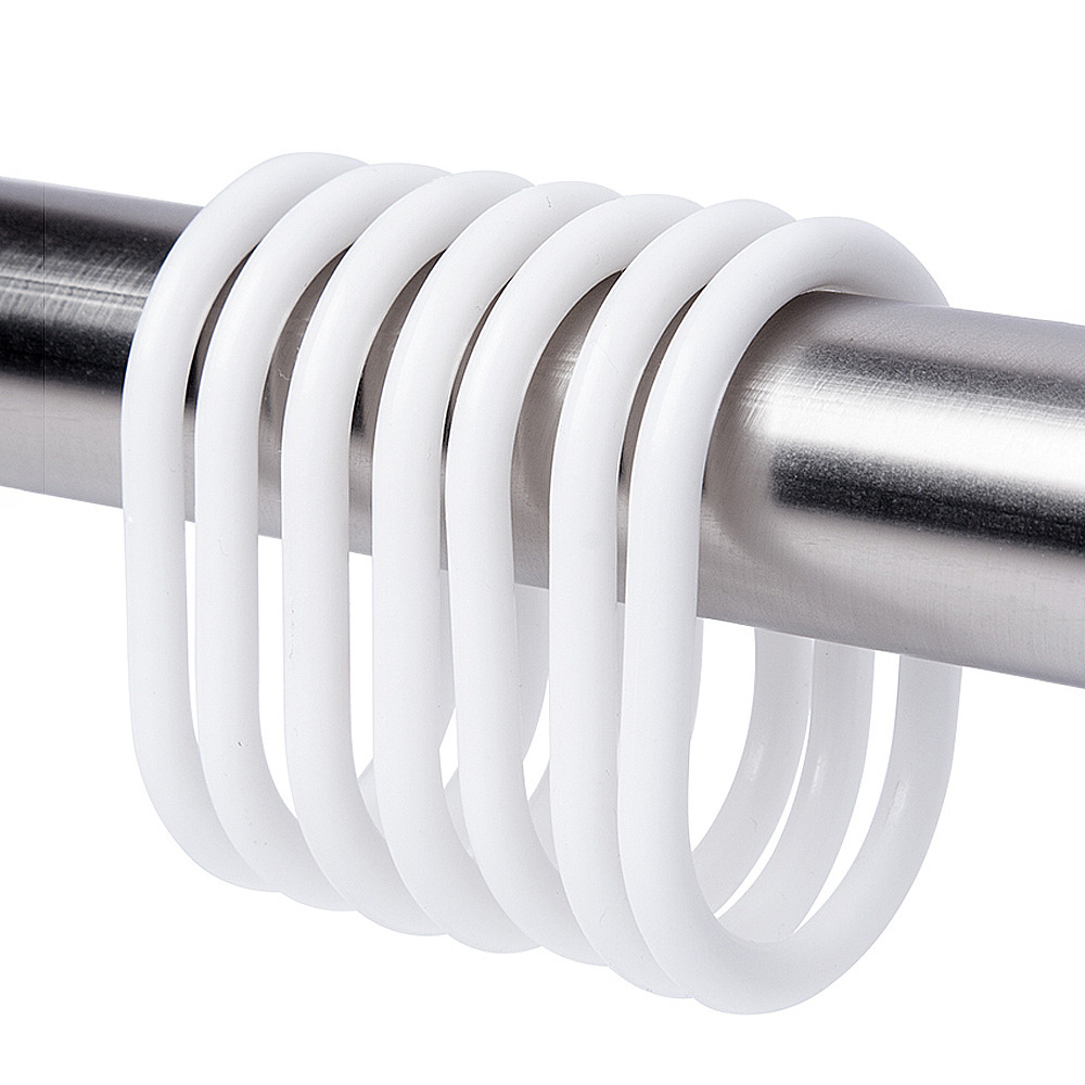 Venta directa de fábrica simple plástico tipo C 0-tipo abierto cortina gancho anillo Cortina de ducha anillo colgante cortina accesorios de anillo de plástico