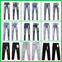 Cross-border foreign trade PB European and American high street tide brand old washed cut casual men's and women's same-style slim-fit Denim trousers