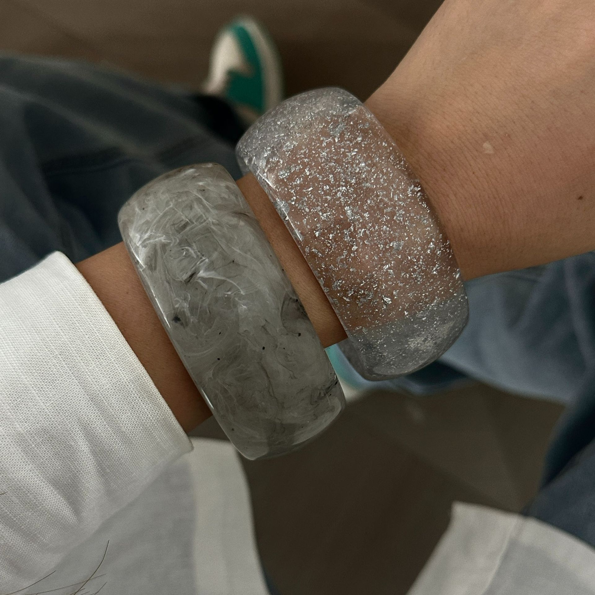 Holiday, Daily Occasion Simple Style Classic Style Solid Color Acrylic Bangles Wholesale