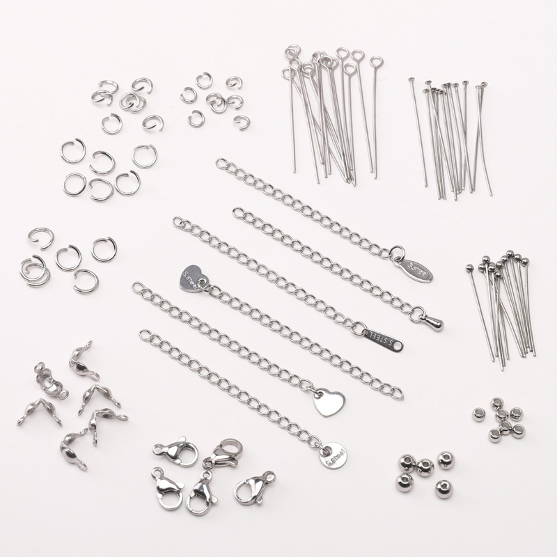 Stainless Steel Tail Chain Round Bead Ball Pin T-Pin 9-Pin Lobster Clasp Open Ring Buckle DIY Bracelet Necklace Accessories Stainless Steel Tail Chain Round Bead Ball Pin T-Pin 9-Pin Lobster Clasp Open Ring Buckle DIY Bracelet Necklace Accessories