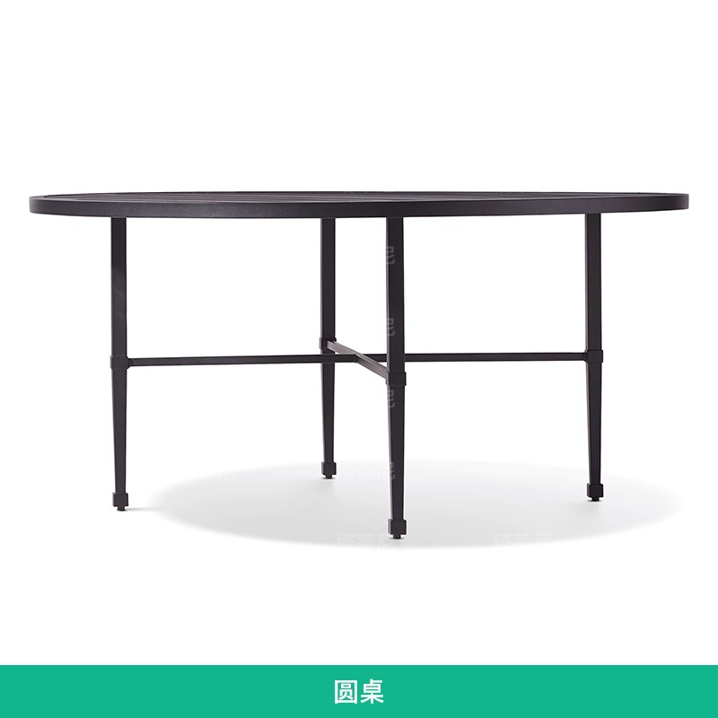 Mesa y silla al aire libre combinación de muebles de ocio modernos y minimalistas Villa patio jardín impermeable a prueba de agua y protección solar mesa y silla de aleación de aluminio image 10