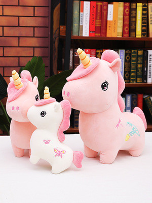 可爱独角兽公仔毛绒玩具布娃娃女孩玩偶女生睡觉床上超软抱枕批发