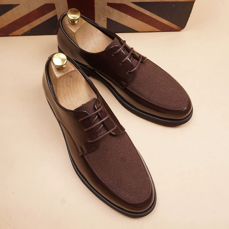 Летняя тенденция новая корейская версия туфель с остроконечными кожаными шнуровками