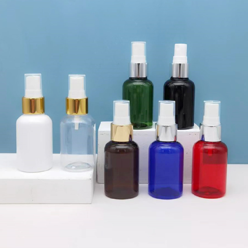 50ml矮胖电化铝喷雾瓶爽肤水保湿喷瓶PET小样试用装瓶