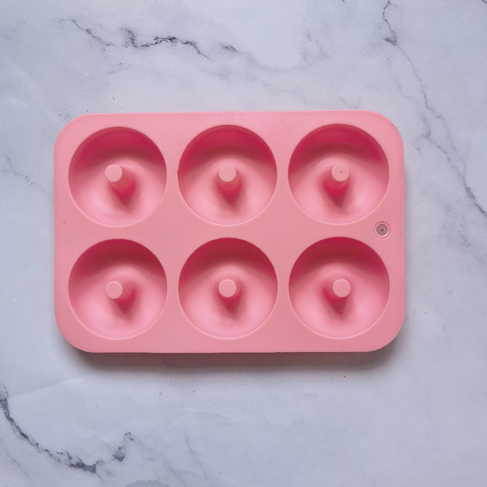 6 Donuts 363 chocolate molde de silicona molde de jalea torta molde de pan herramientas de horneado