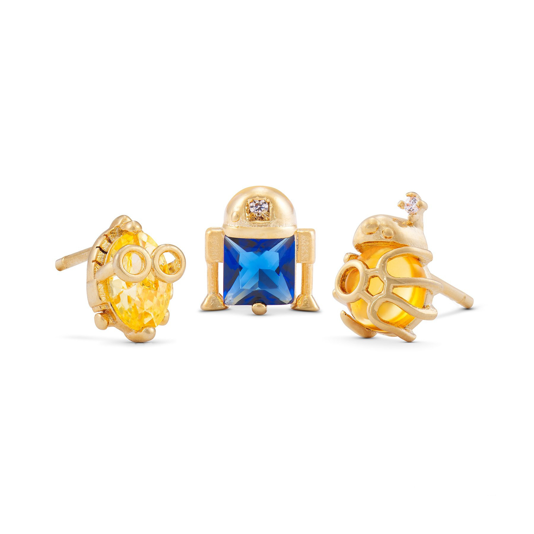 Fashion Creative Alien Copper Plating 18K Real Gold New Cartoon Earrings