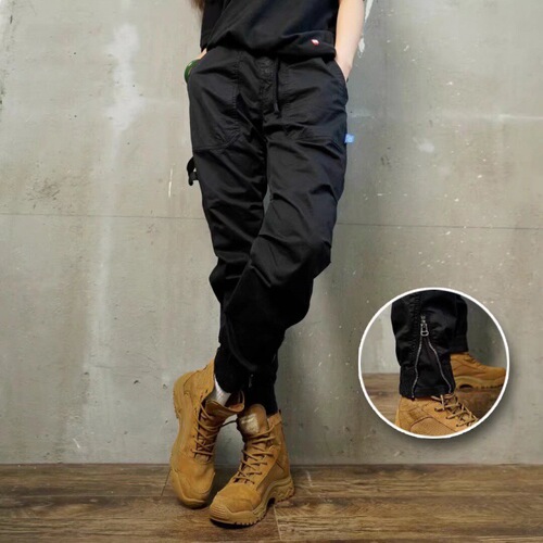 Spring and Autumn Winter Japanese Retro Work Pants for Men and Women Trend Brand Drawstring Pants Casual Large Size Small Foot Pants Versatile