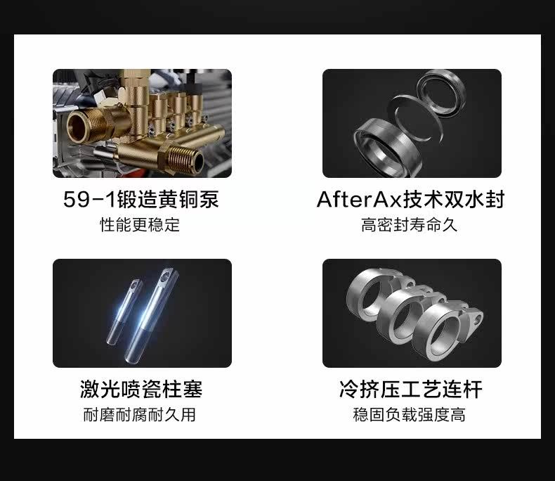 Yili Commercial 9022 High-Pressure Car Washing Machine with All-Copper Motor, Car Wash Pump, Farm Ground and Wall Cleaning Machine