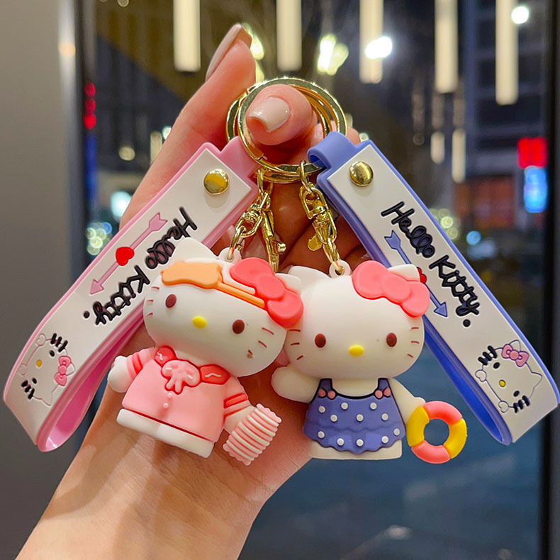 Creative cartoon disguise KT cat key chain change diary KT cat key chain glue doll key pendant wholesale